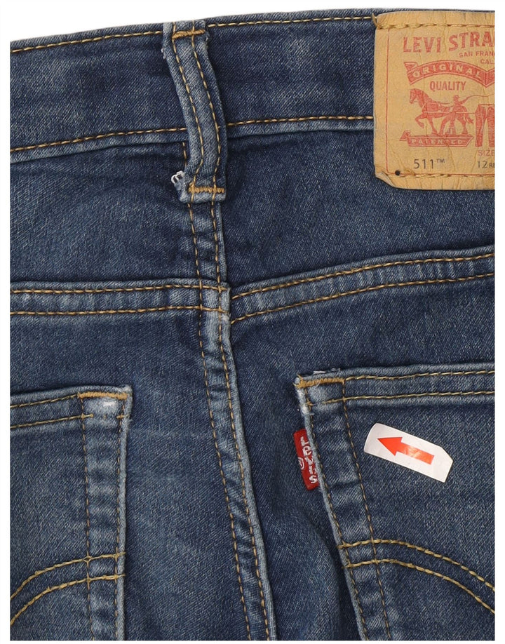 Levi's Boys 511 Slim Jeans 11-12 Anos W26 L27 Azul Algodão