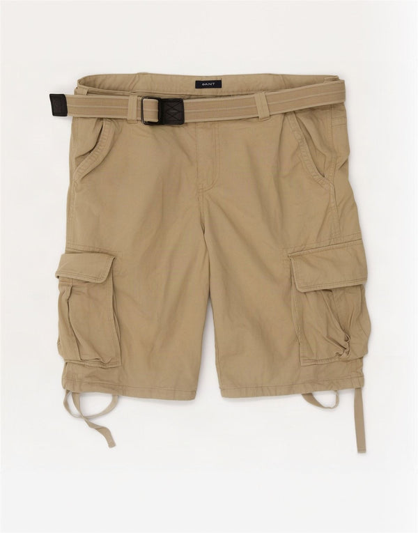 Shorts cargo masculino Gant W36 grande algodão bege