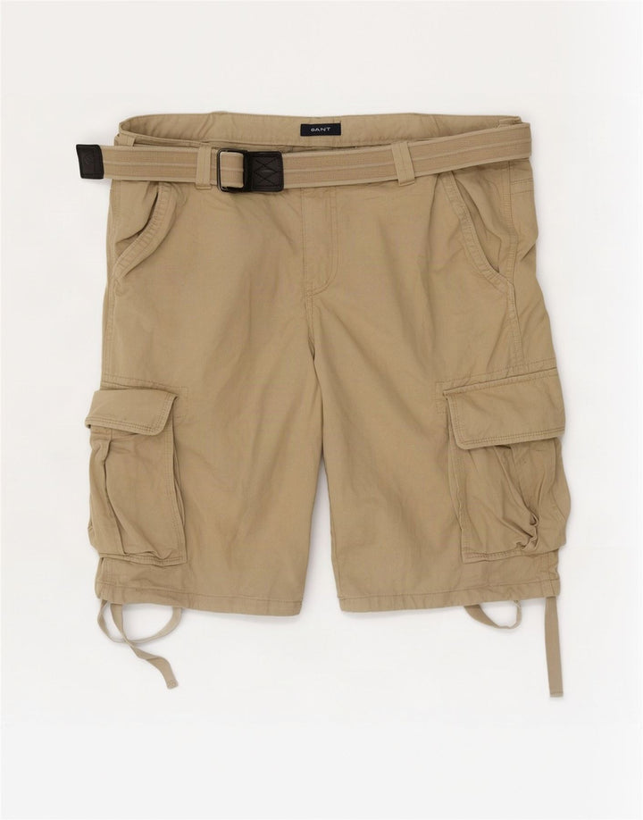 Shorts cargo masculino Gant W36 grande algodão bege