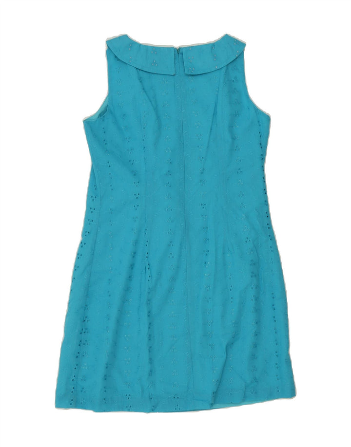 SASHA Womens Sleeveless Sheath Dress US 10 Large Blue Cotton Vintage Sasha and Second-Hand Sasha from Messina Hembry 