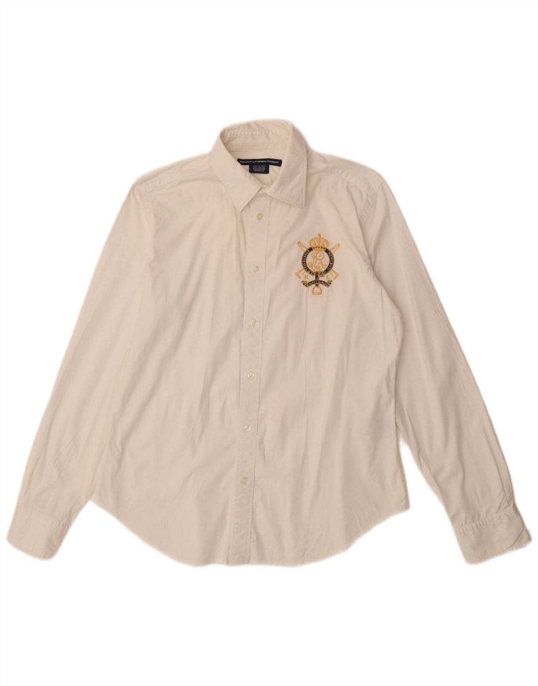 Camisa feminina RALPH LAUREN EUA 12 grande algodão branco