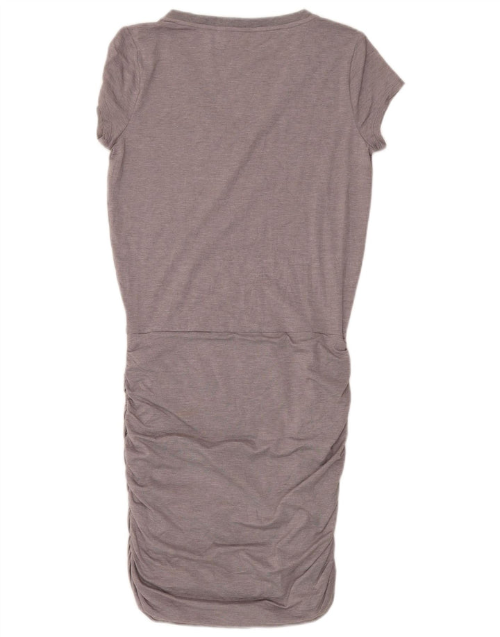 Vestido feminino Athleta com cintura larga e larga UK 6 XS cinza poliéster