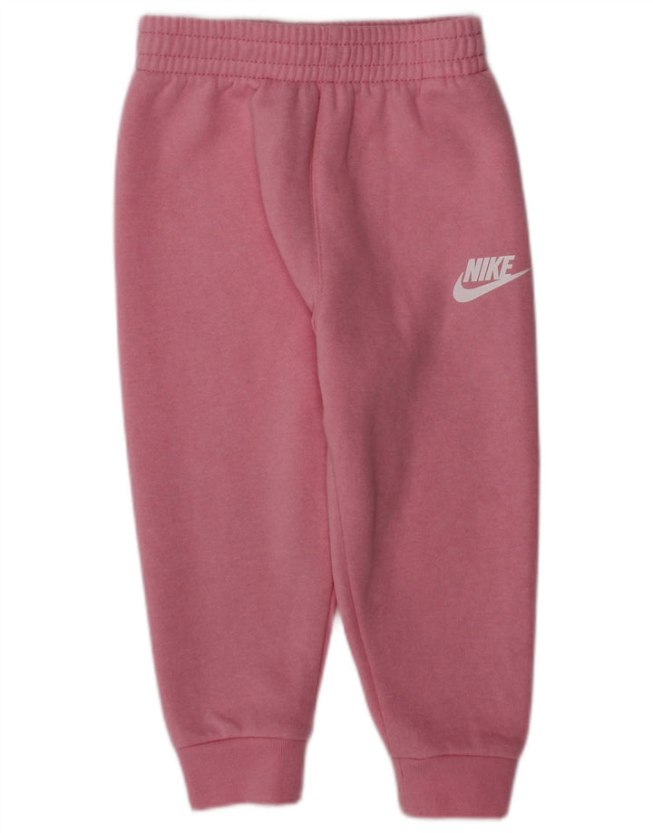 Calça de treino NIKE para bebês meninas com estampa gráfica 12 a 18 meses rosa