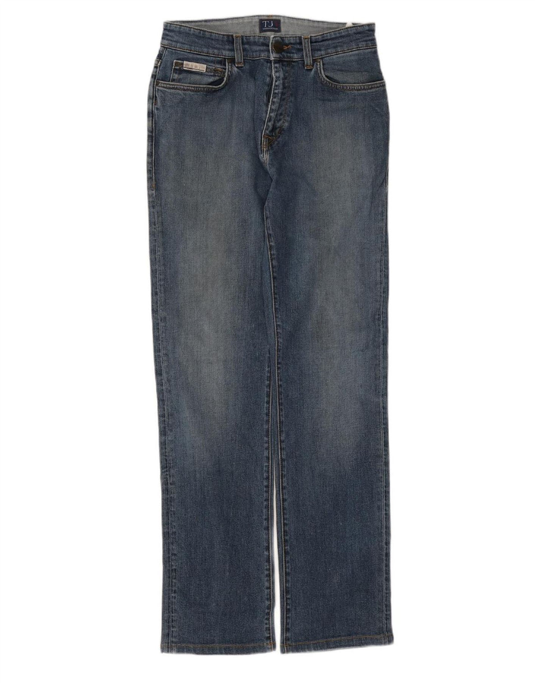 Jeans retos femininos TRUSSARDI W29 L31 algodão azul