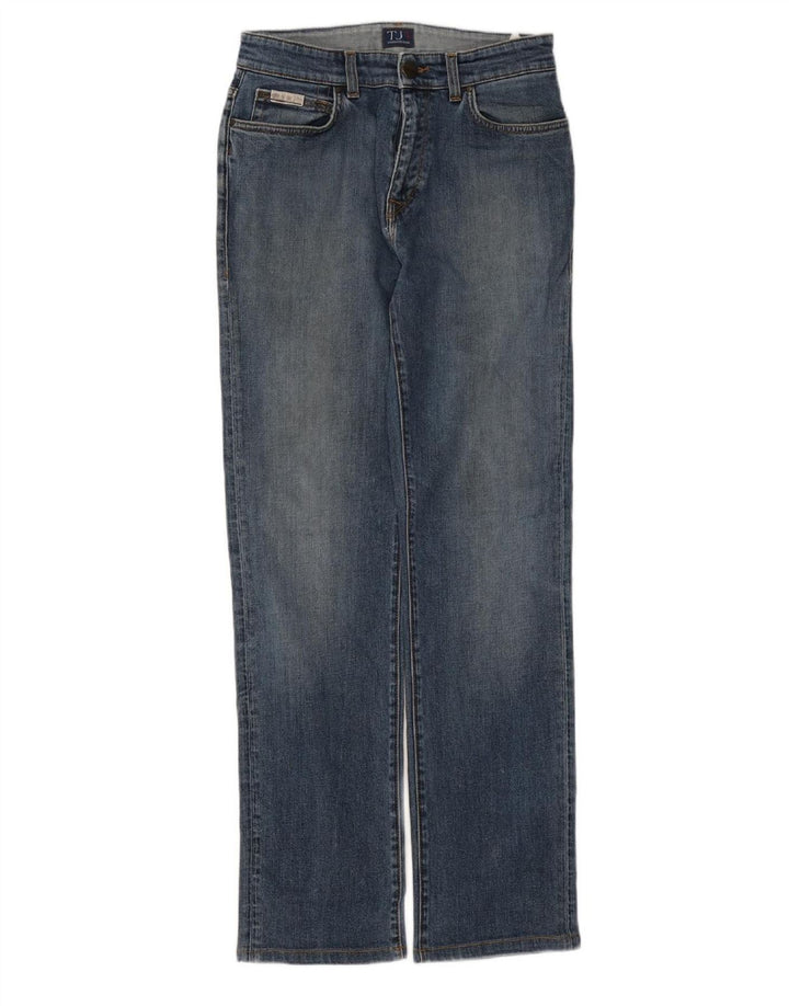 Jeans retos femininos TRUSSARDI W29 L31 algodão azul