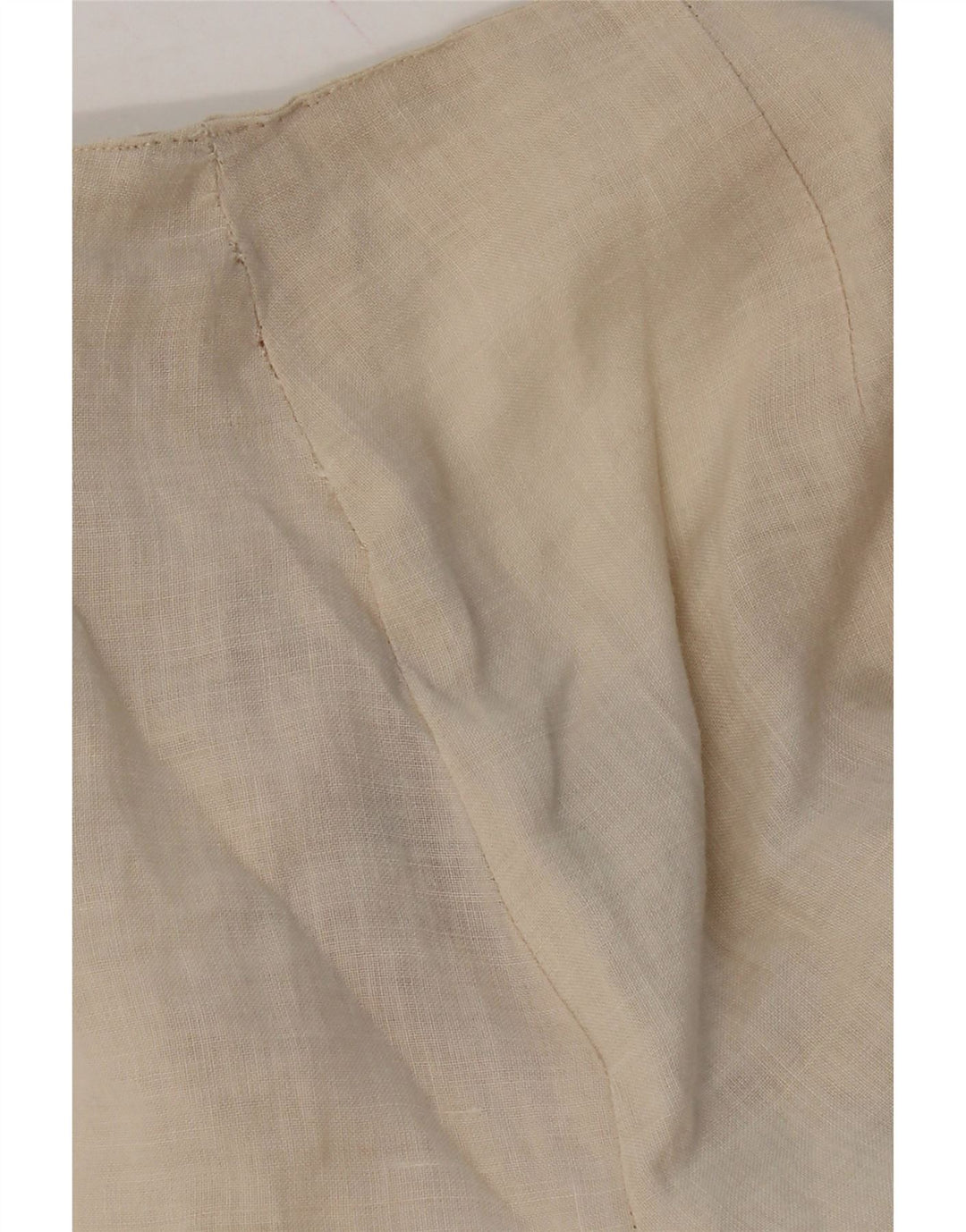 BLASTING Womens Wide Leg Cropped Trousers Medium W30 L26 Beige Linen Vintage Blasting and Second-Hand Blasting from Messina Hembry 