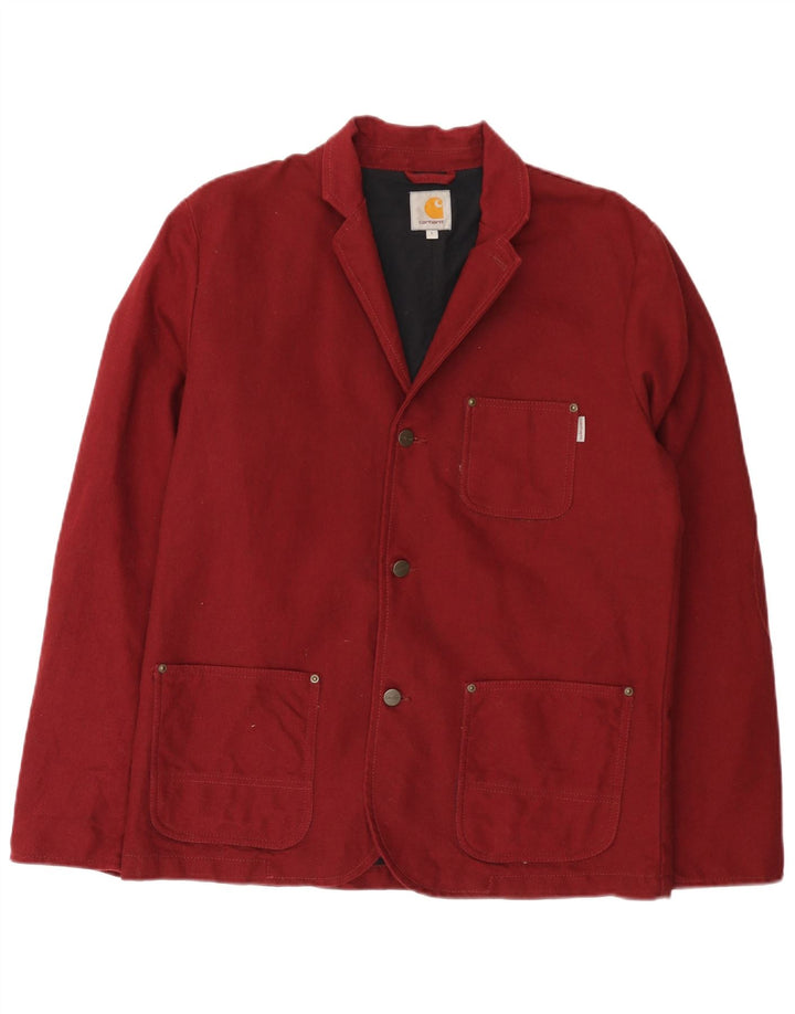 Jaqueta blazer masculina Carhartt com 3 botões Reino Unido 40 grande Borgonha