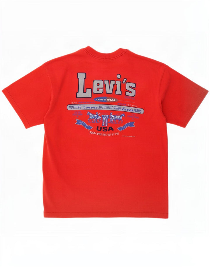 Camiseta gráfica masculina Levi's Top grande de algodão vermelho