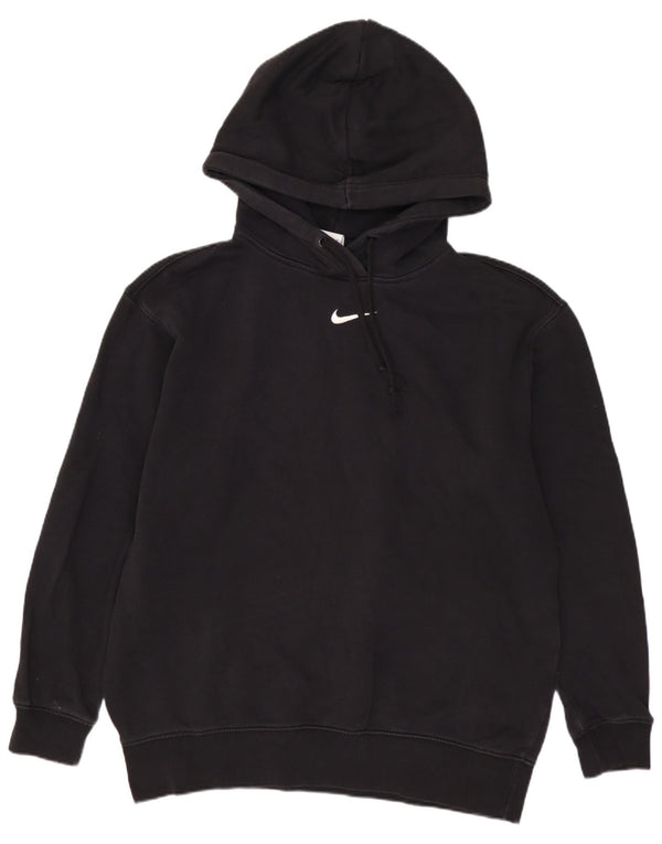 NIKE Mens Loose Fit Hoodie Jumper XS Algodão Preto