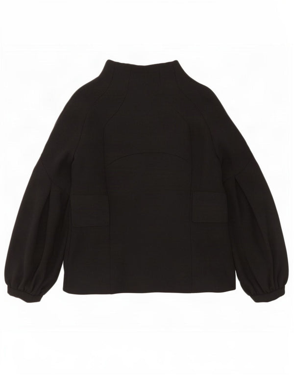 Jaqueta Blazer Feminina Zara Reino Unido 12 Lã Preta Média