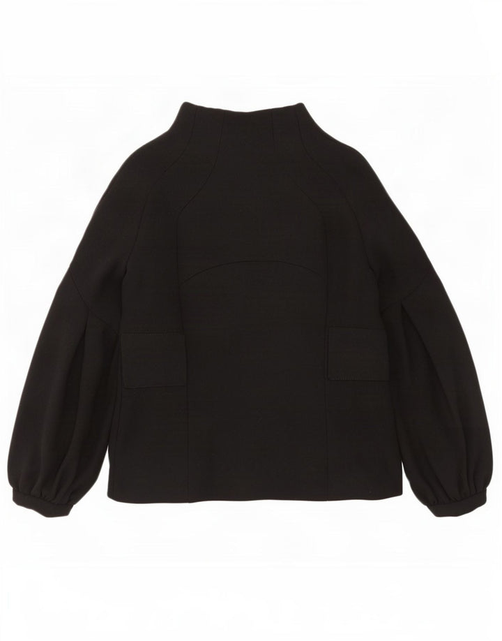 Jaqueta Blazer Feminina Zara Reino Unido 12 Lã Preta Média
