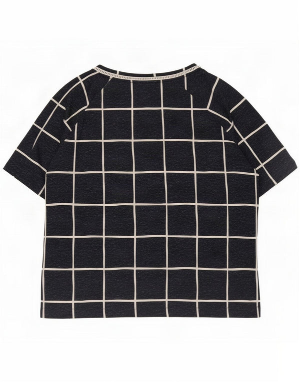 Marks & Spencer Camiseta Feminina Top UK 16 Grande Azul Marinho Geométrico