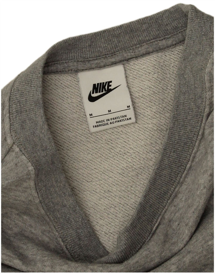 Nike masculino oversized moletom jumper médio cinza algodão
