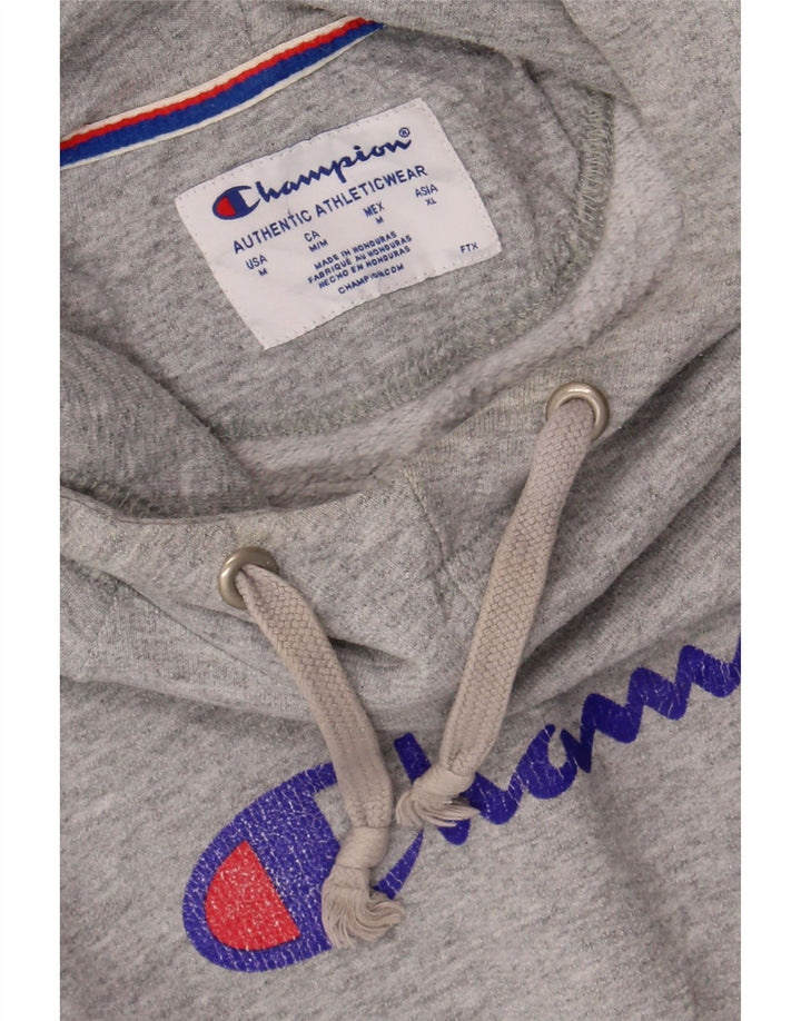 CHAMPION Mens Graphic Hoodie Jumper Medium Grey Cotton Vintage Champion and Second-Hand Champion from Messina Hembry 