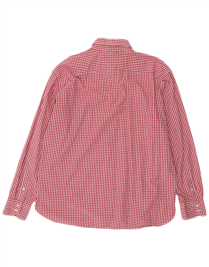 Camisa masculina Tommy Hilfiger 2XL algodão guingão vermelho