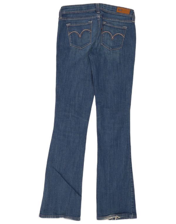 Calça jeans feminina Levi's Demi Curve cintura baixa skinny bootcut W28 L34 azul algodão