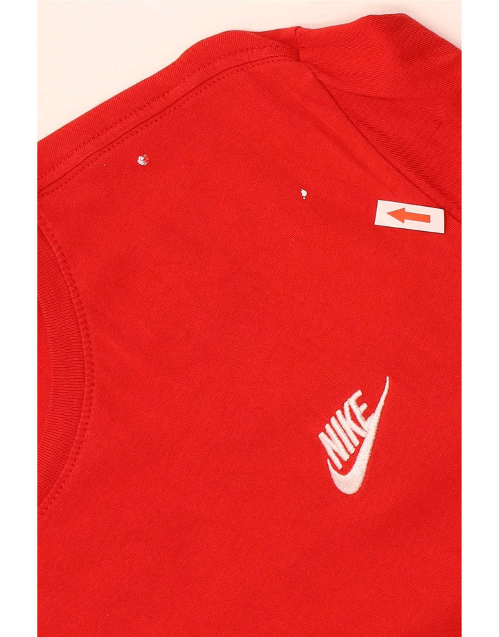 Camiseta masculina Nike Athletic Cut Top grande de algodão vermelho