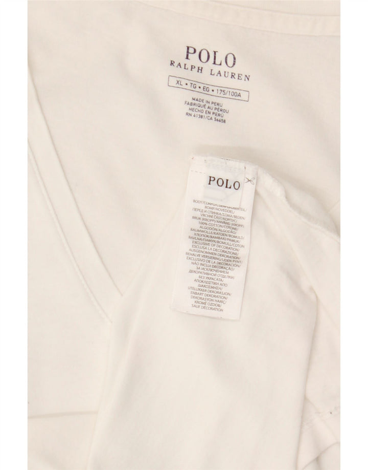 Camiseta masculina POLO RALPH LAUREN Top XL algodão branco