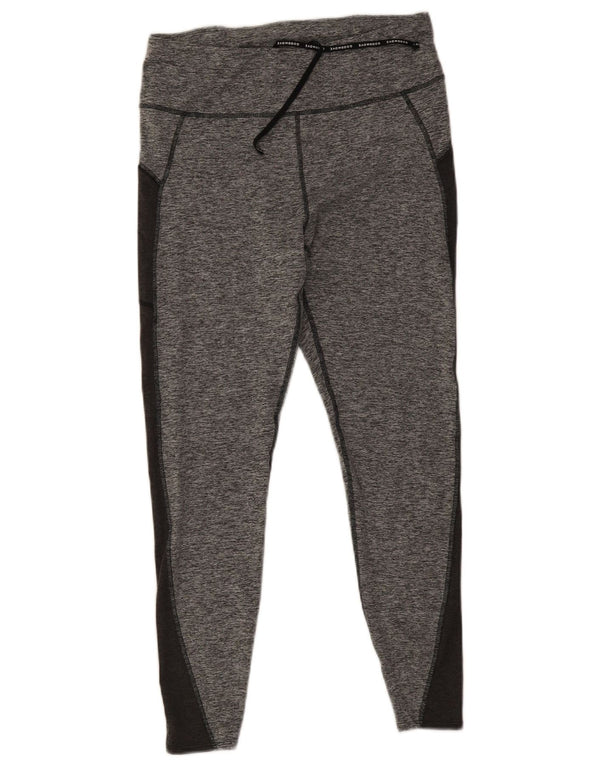 Calça de treino feminina Marks & Spencer UK 14 grande bloco cinza