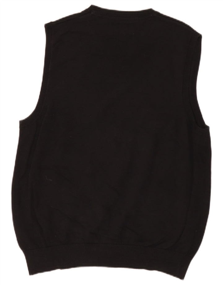 Regata masculina Marks & Spencer com colete grande de algodão preto