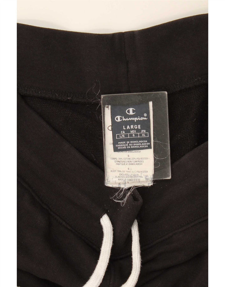 Shorts esportivos masculinos Champion grande algodão preto