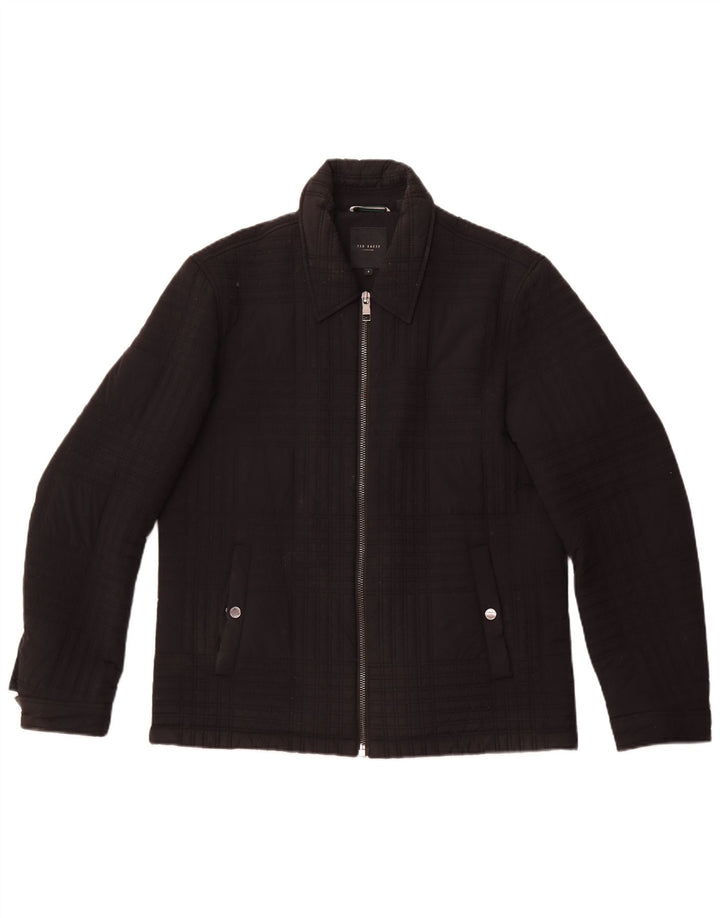 Jaqueta masculina acolchoada Ted Baker tamanho 4 grande poliamida preta