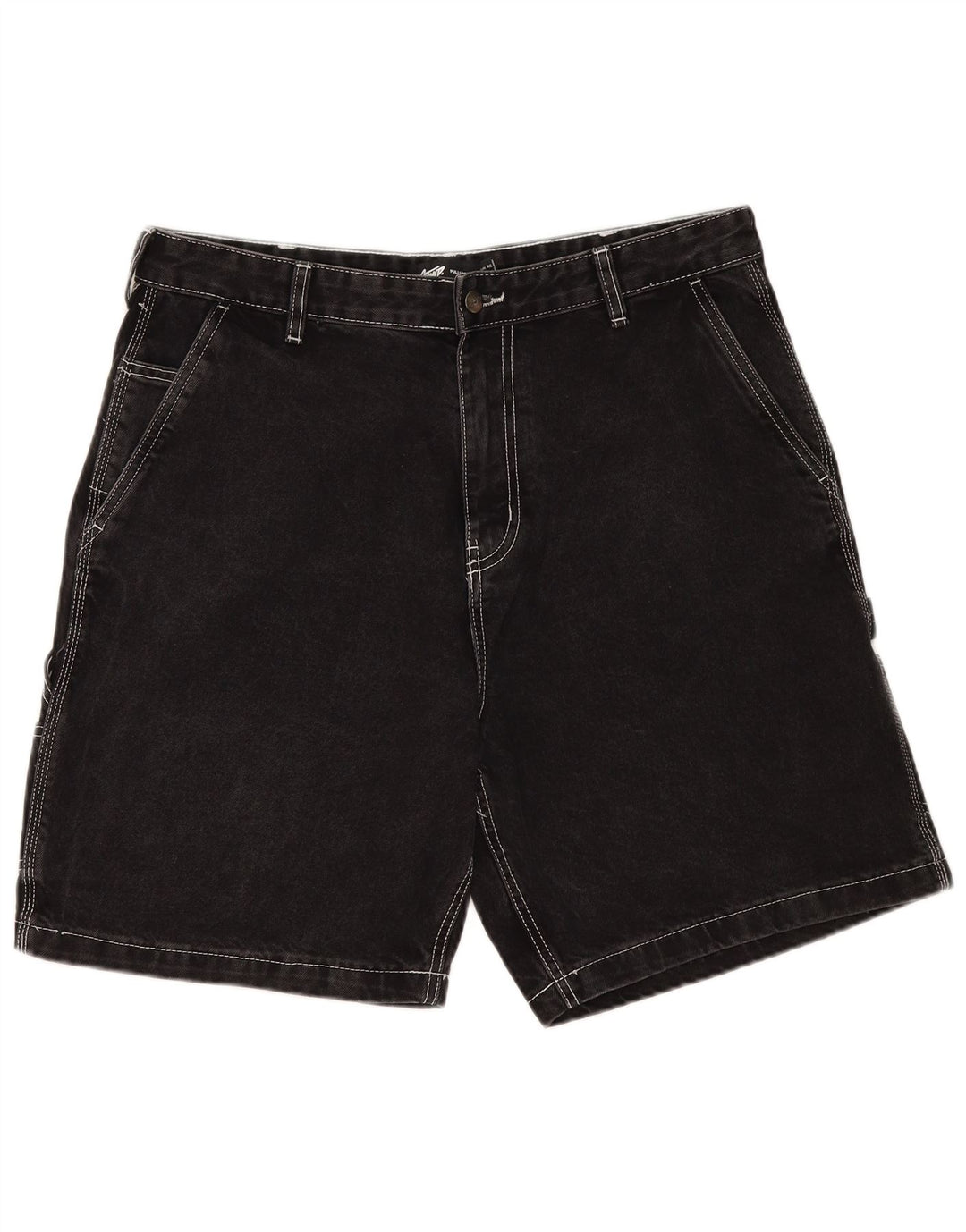 Shorts jeans cargo masculino Pull & Bear EU 46 XL W36 preto