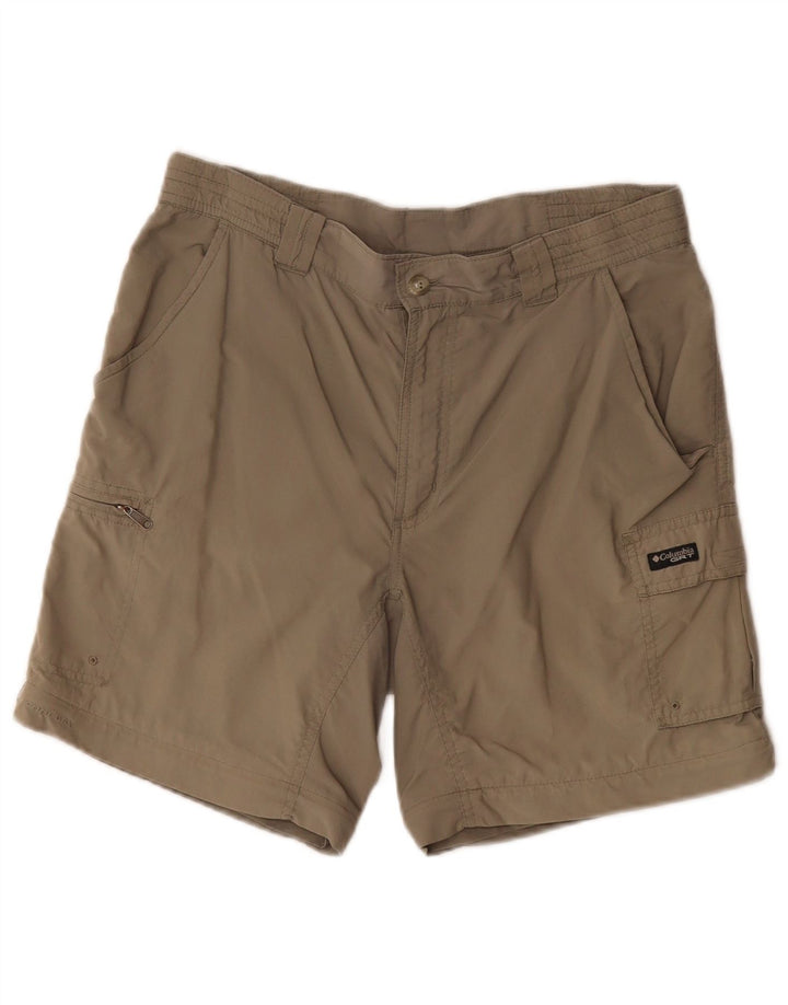 Shorts cargo feminino Columbia médio W30 cáqui poliéster