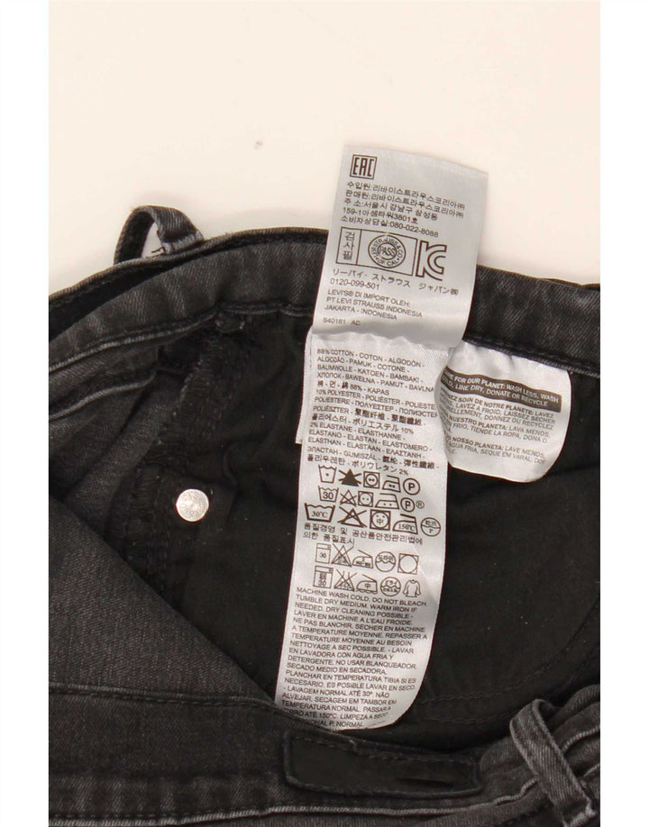 Jeans skinny feminino Levi's W32 L32 algodão preto
