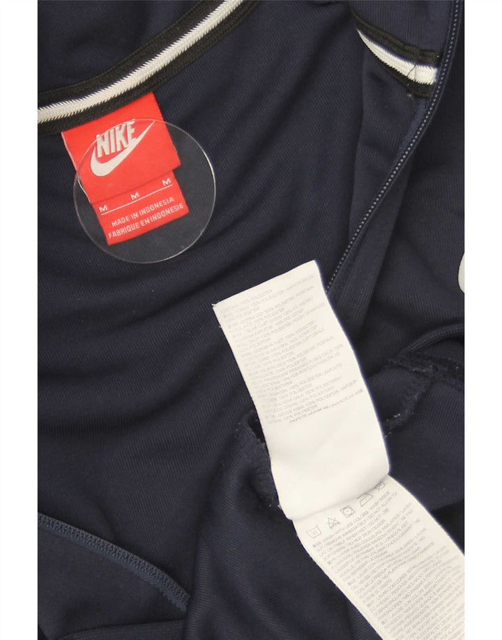 Suéter Nike Masculino Zip com Capuz Médio Azul Marinho Colorblock Poliéster