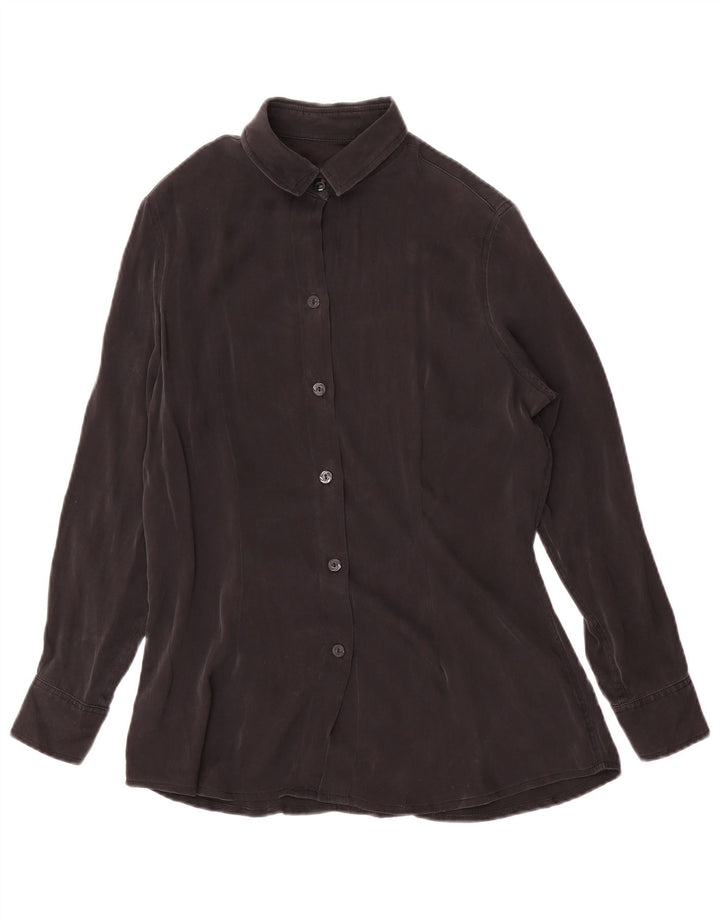Blusa feminina vintage UK 12 média preta