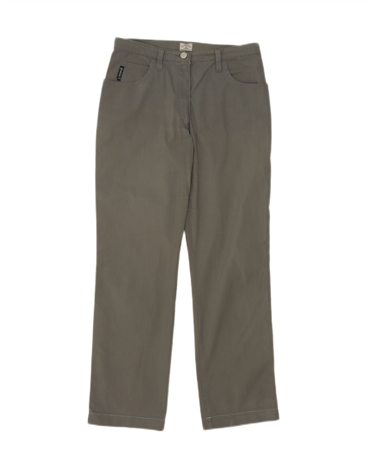 ARMANI Womens Straight Casual Trousers W28 L27 Grey Cotton Vintage Armani and Second-Hand Armani from Messina Hembry 