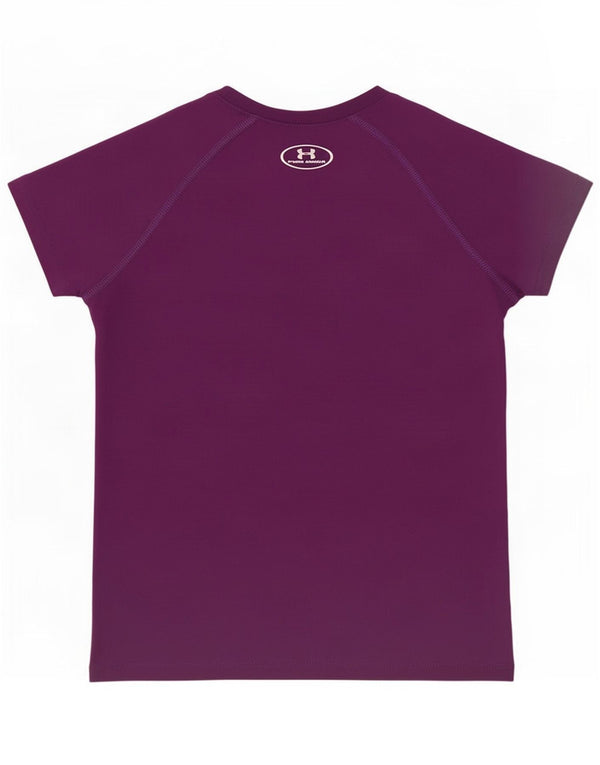 Camiseta gráfica Under Armour Girls Heat Gear Top 7-8 anos pequeno roxo