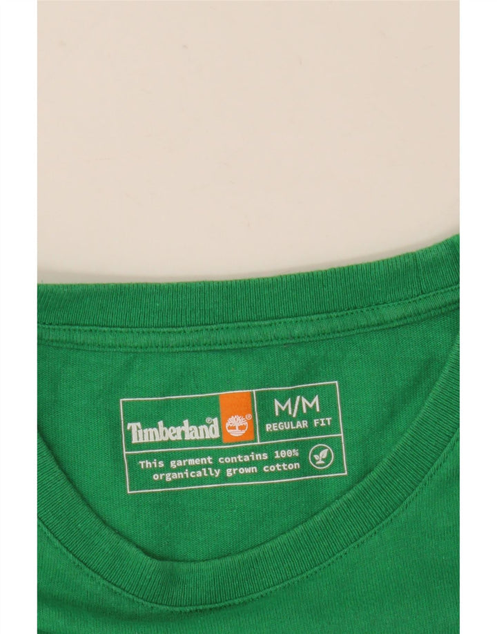 Camiseta masculina Timberland Regular Fit Graphic Top Médio Algodão Verde
