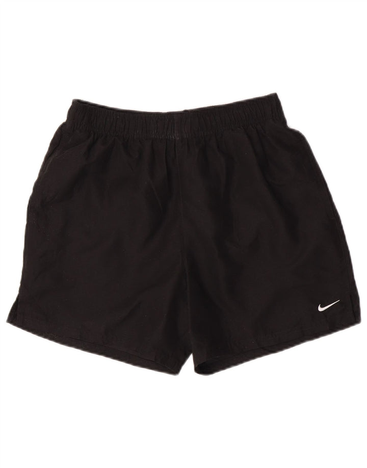 Shorts esportivos masculinos Nike médio preto poliéster