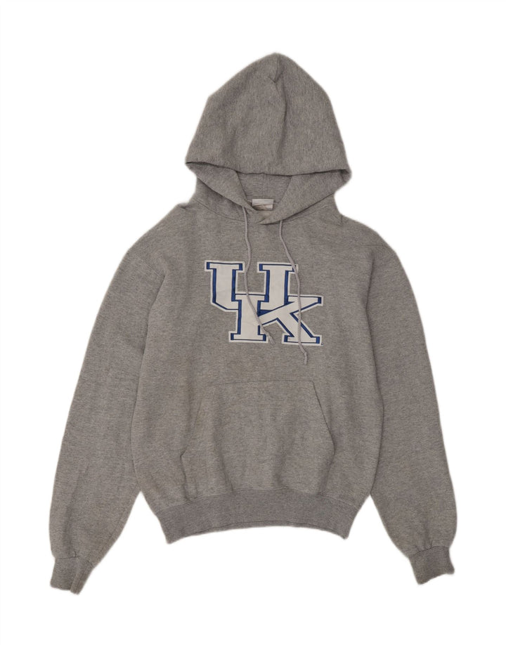 CHAMPION Womens Graphic Hoodie Jumper UK 14 Medium Grey Cotton Vintage Champion and Second-Hand Champion from Messina Hembry 