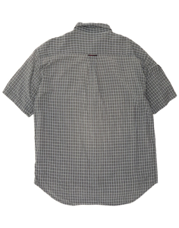 Camisa masculina de manga curta Kappa XL cinza xadrez algodão