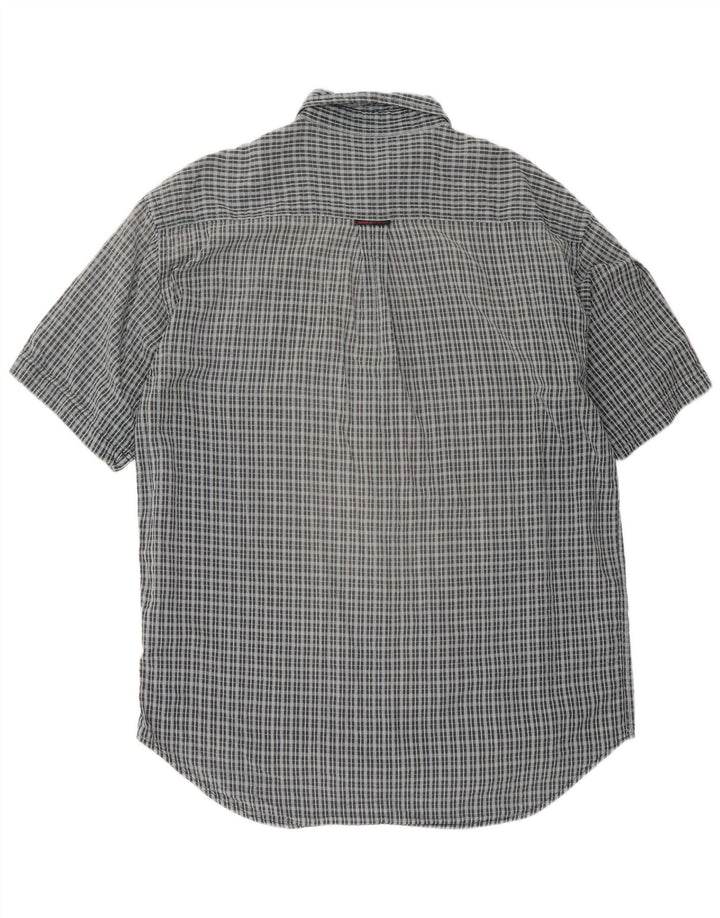 Camisa masculina de manga curta Kappa XL cinza xadrez algodão