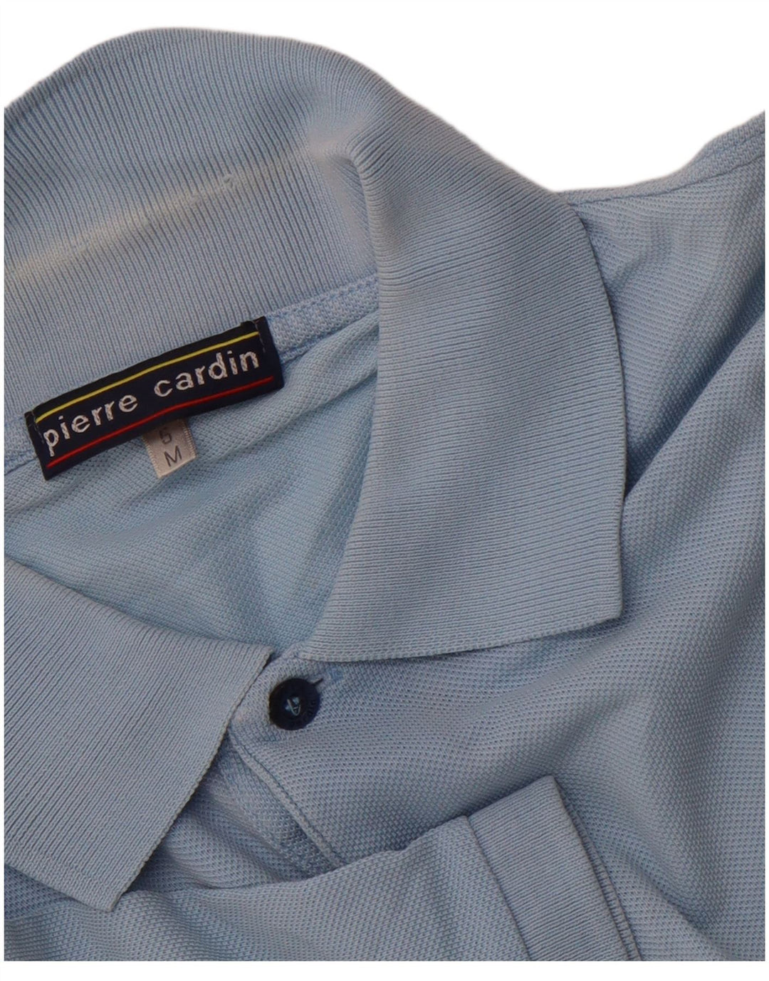 Camisa polo masculina PIERRE CARDIN algodão azul médio