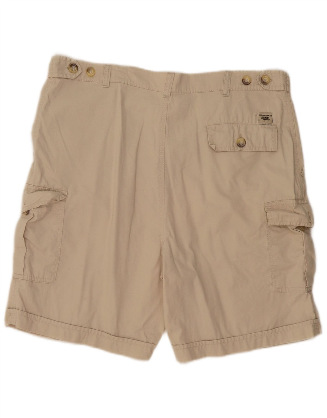 Camel Mens Cargo Shorts W40 XL Algodão Bege