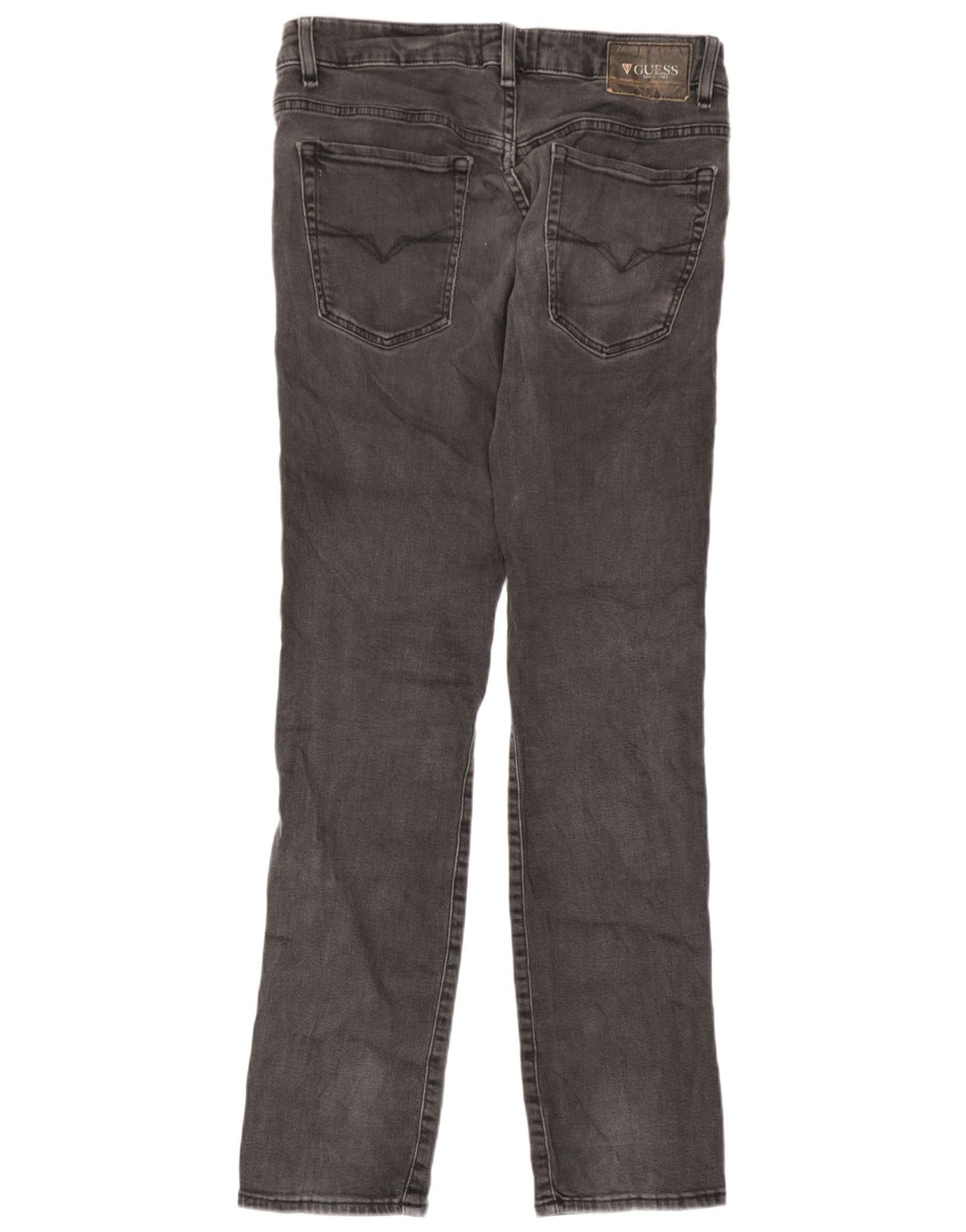 Guess Mens Graphic Slim Jeans W31 L30 Cinza Algodão