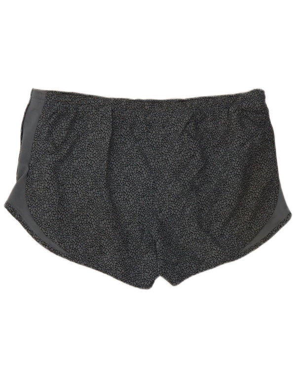 NIKE Womens Dri Fit Sport Shorts UK 16 Grande Cinza Animal Print Poliéster