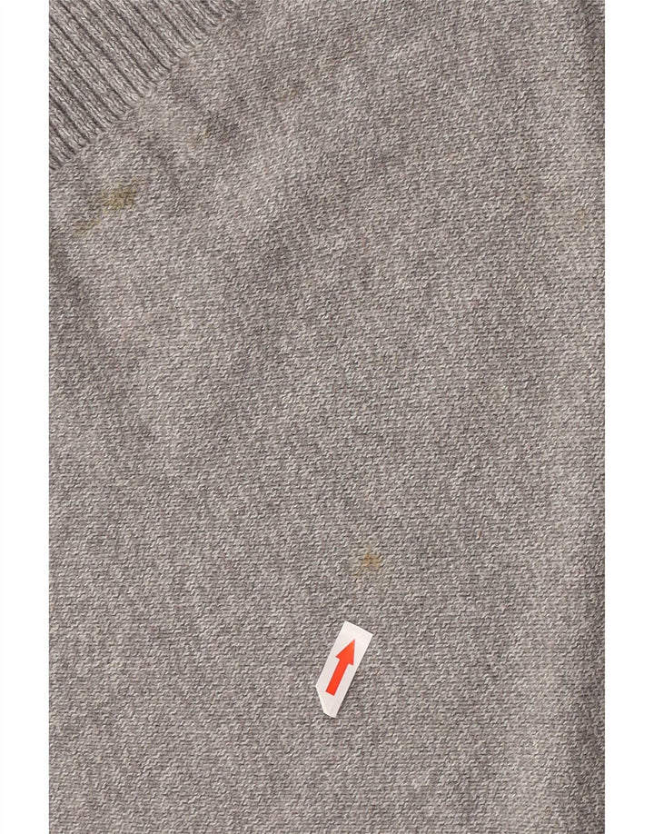 Suéter masculino Jack & Jones com zíper e gola pequena de algodão cinza