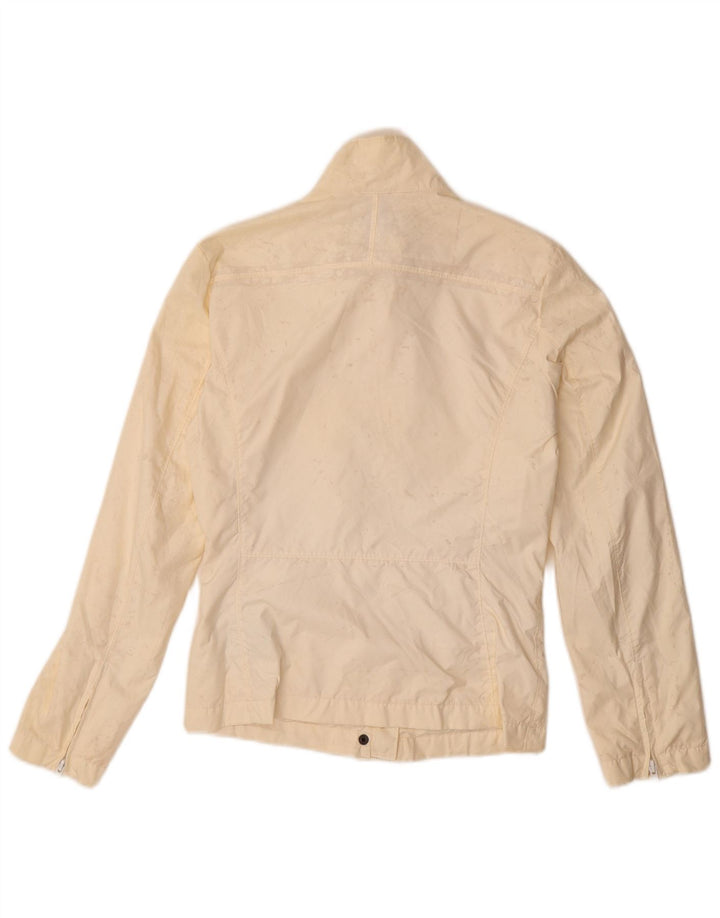 Jaqueta utilitária feminina vintage UK 6 XS bege nylon