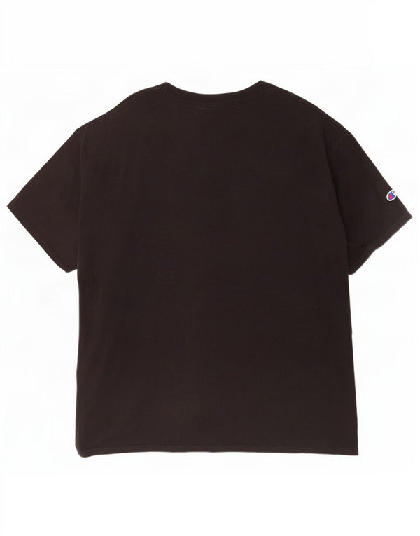 Camiseta masculina estampada Champion XL algodão preto