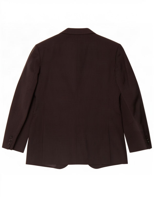Jaqueta blazer masculina de 2 botões Marks & Spencer EU 42 listra preta grande