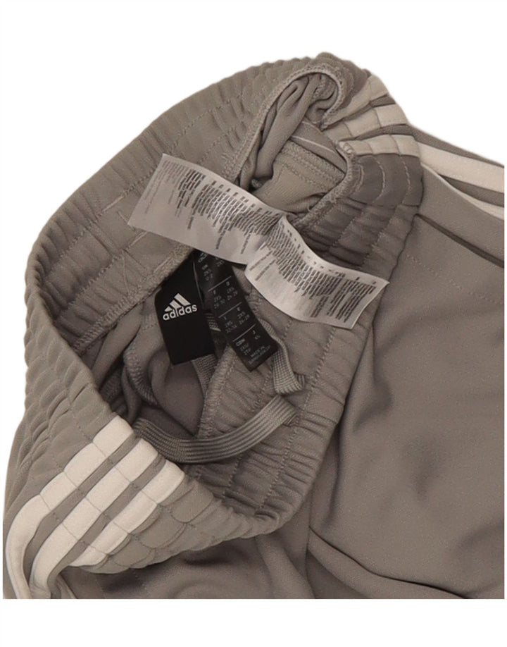 Calças de treino femininas Adidas UK 0/2 2XS cinza poliéster