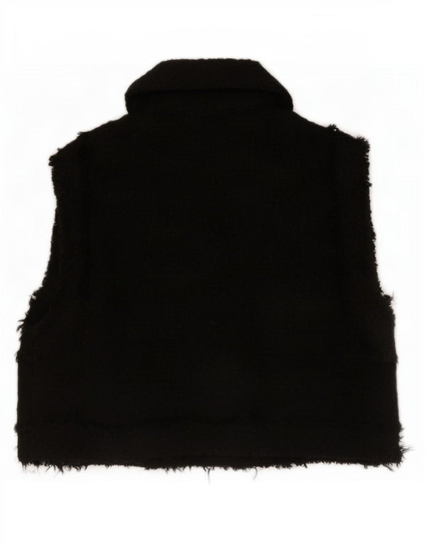 Colete feminino Zara UK 6 XS preto poliéster