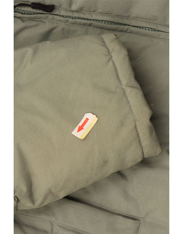 Jaqueta masculina Fila acolchoada com capuz UK 44 2XL verde colorblock