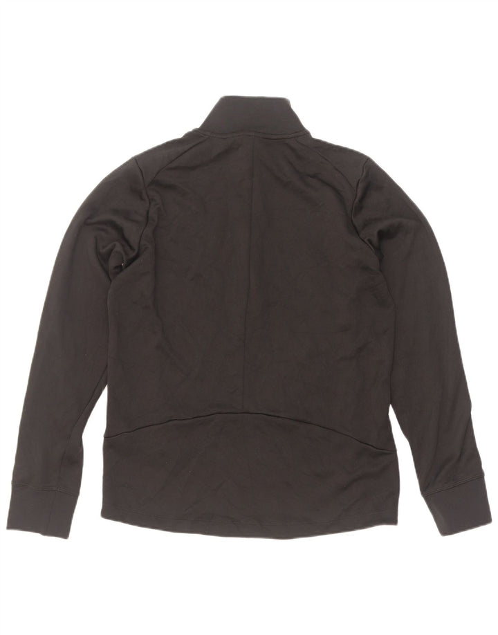Nike feminino gráfico zip pescoço pulôver treino top reino unido 12 médio preto